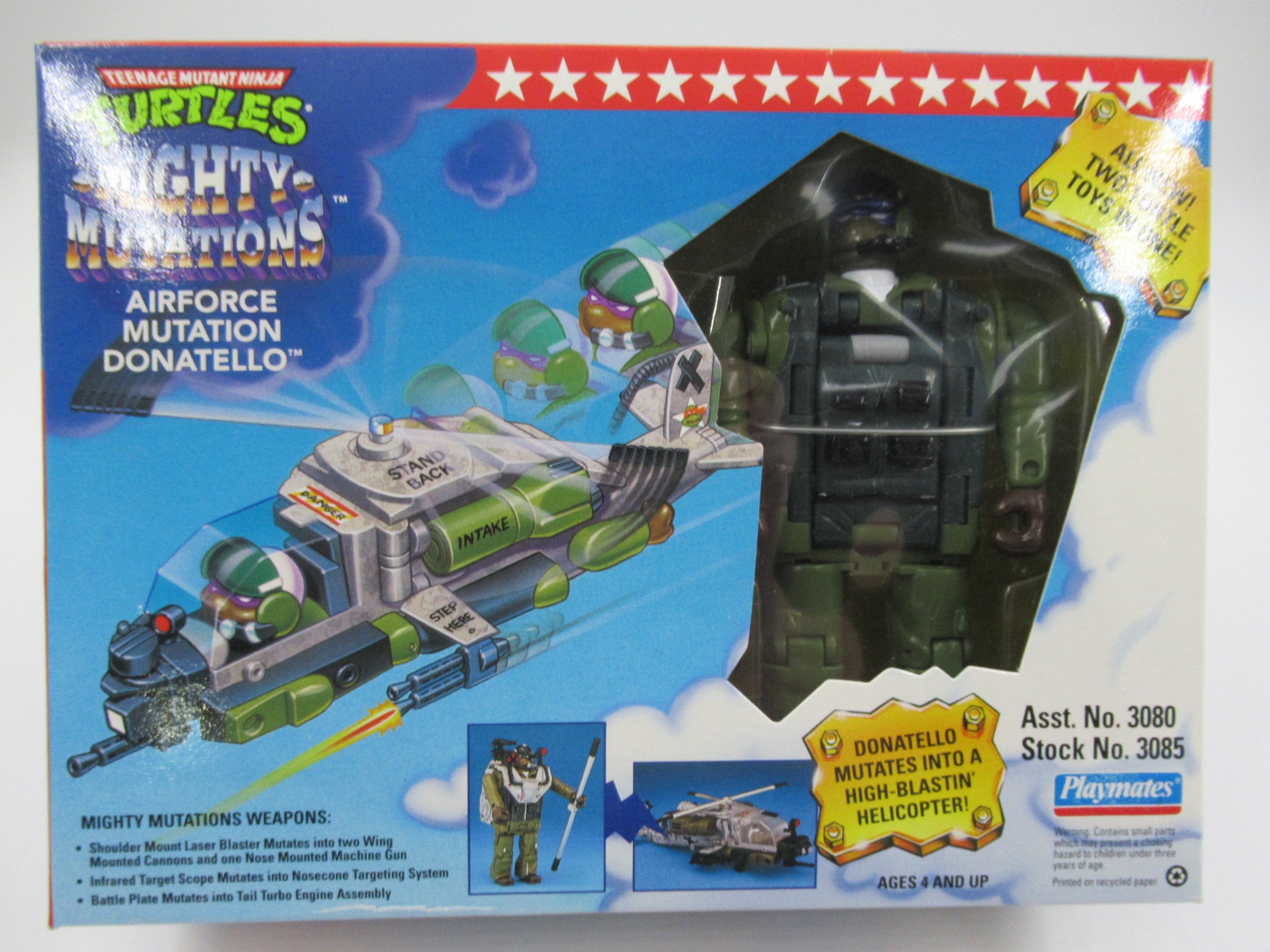 Teenage Mutant Ninja Turtles Airforce Mutation Donatello 4.5" Figure TMNTs - Playmates (1994)